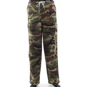 Celine Green and Brown Cargo Pants